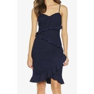 Bardot dress Fae Lace sleeveless blue size 10 L